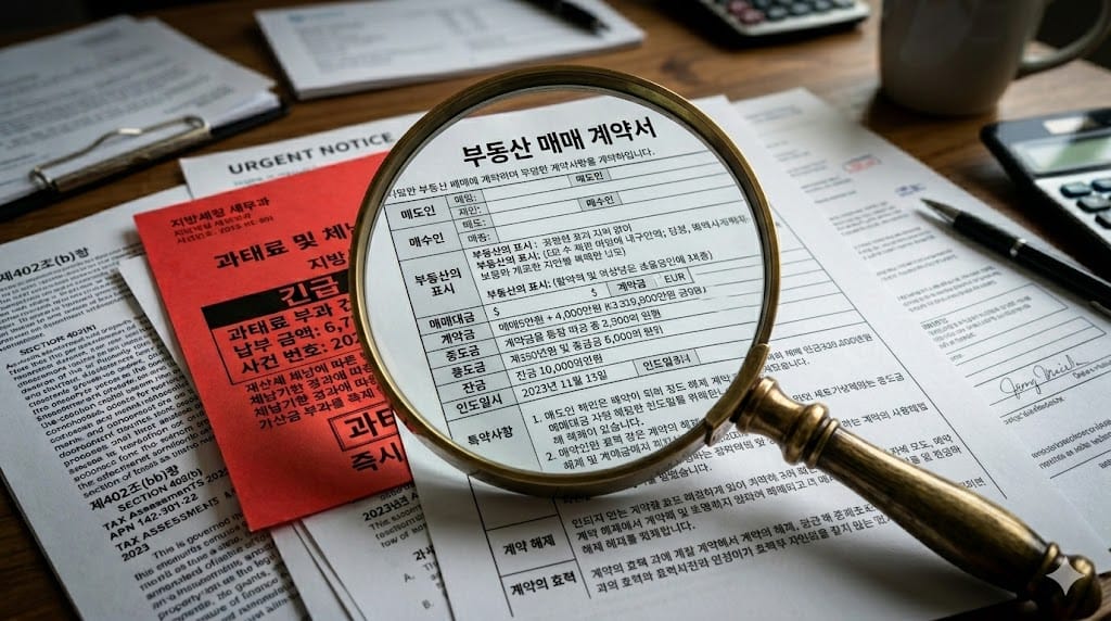 부동산 계약서의 다주택자 취득세 중과세 조항과 돋보기