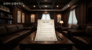 아파트 잔금대출 실행을 위해 마련된 고급스러운 VIP 금융 상담실 내부 전경